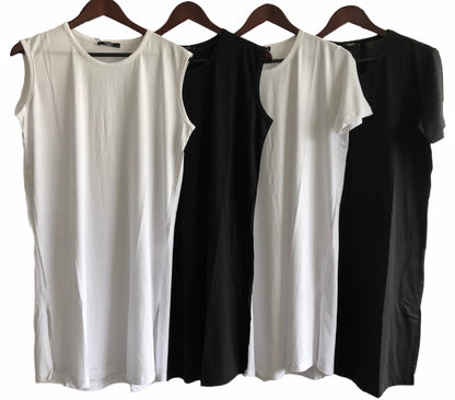 Basic dress with short sleeves